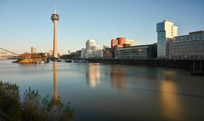 Düsseldorf, the second largest city by population in the state of North Rhine-Westphalia, Germany